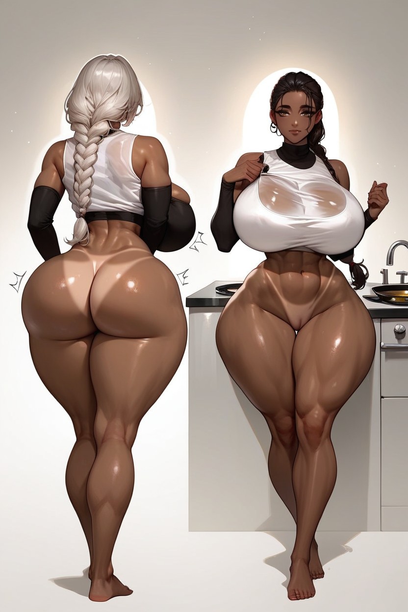 Sleeves, Top Corto, Camiseta Sin Mangas Porno ebony IA