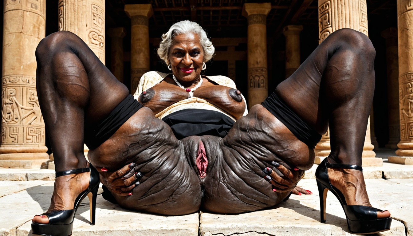Big Nippels, 60+, Wrinkled Skin Porno IA Ebony