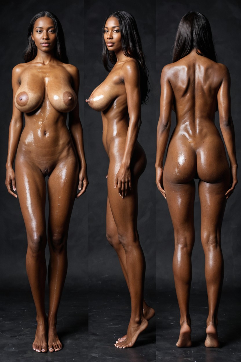 Large Nipples, Standing Straight, Large And Long Nipples エボニーAIエロ