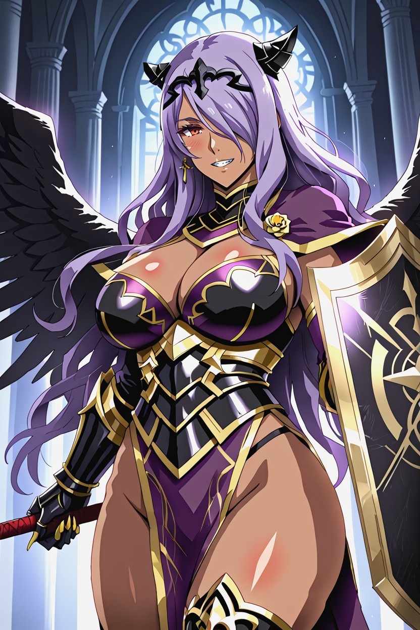 Dark Purple Grieves With Gold Trim, Huge Ass, Black Knight Helmet With Gold Engravings Porno ebony IA