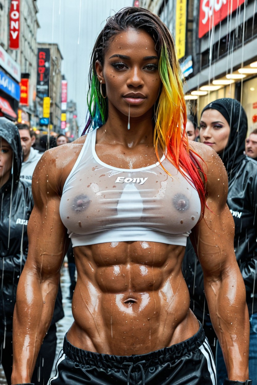 Top Corto, Excessive Blushing, Transparent Top Porno ebony IA