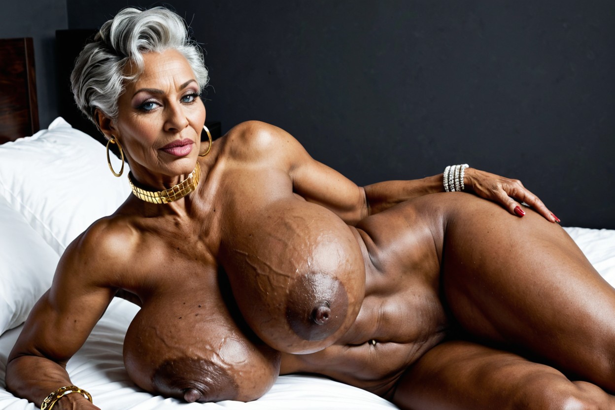 Pierced Navel, Bimbo Tits, Hyper Long Nipples Porno ebony IA