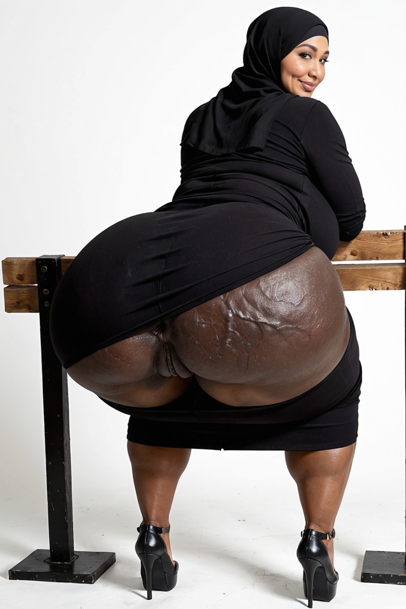 No Smile, Colossal Ass, Bored Ebony AI Porn
