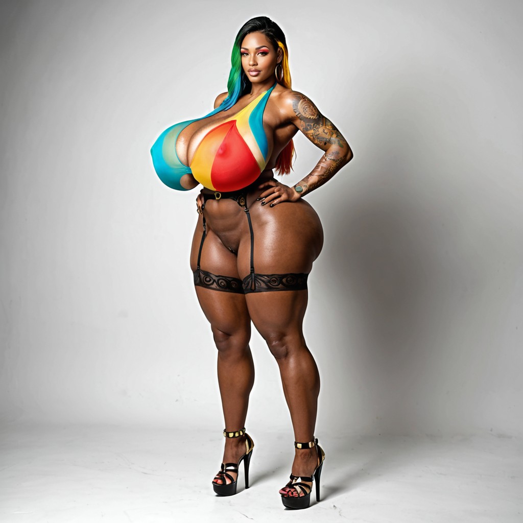 Gold Jewelry, Gigantic Colossal Hyper Breasts, Gigantic Colossal Hyper Breasts エボニーAIエロ