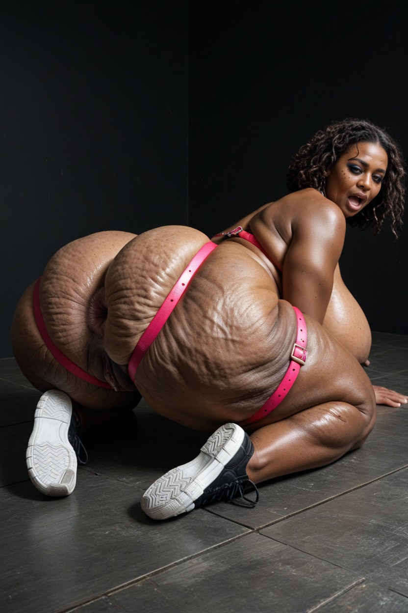 Saggy Natural Huge Tits, Shouting, Looking At Viewer Porno IA Ebony