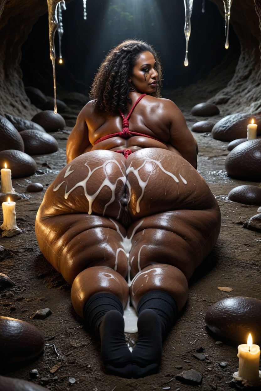 Restrained, Pink Butthole, Many Tentacles Ebony AI Porn