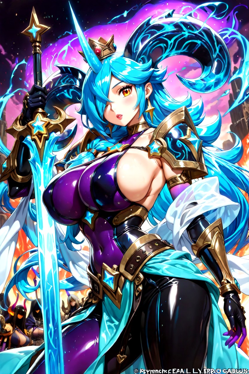 Hair Covering One Eye, Halterneck Armor, "sinder Vtuber" Porno ebony IA