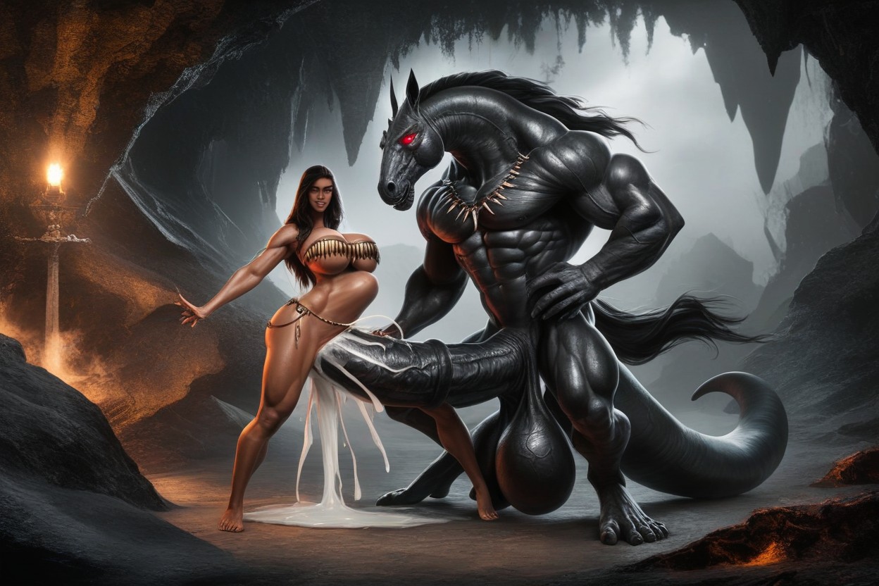 Pony Cock, 18+, Full Body Ebony AI Porn