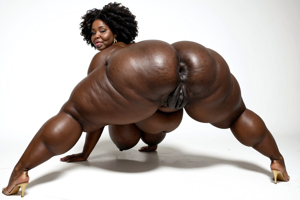 Fat Face, Hyper Detailed Pussy, Nude Porno ebony IA