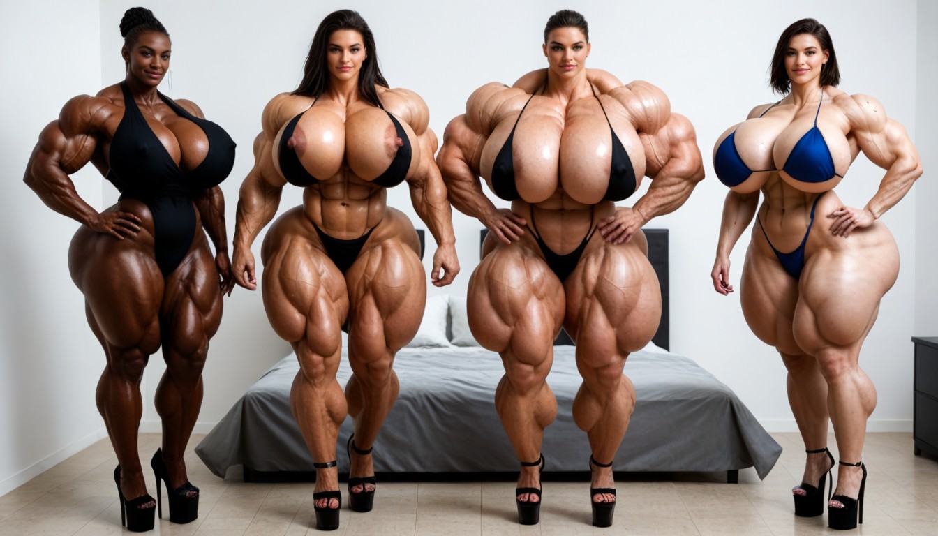 Erect Nipples, Long Sexy Legs, Big Veins Ebony AI Porn