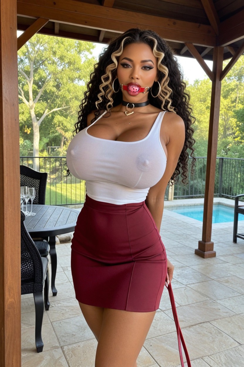 Pleasure Eyes, Butt, Gigantic Nipples Ebony AI Porn