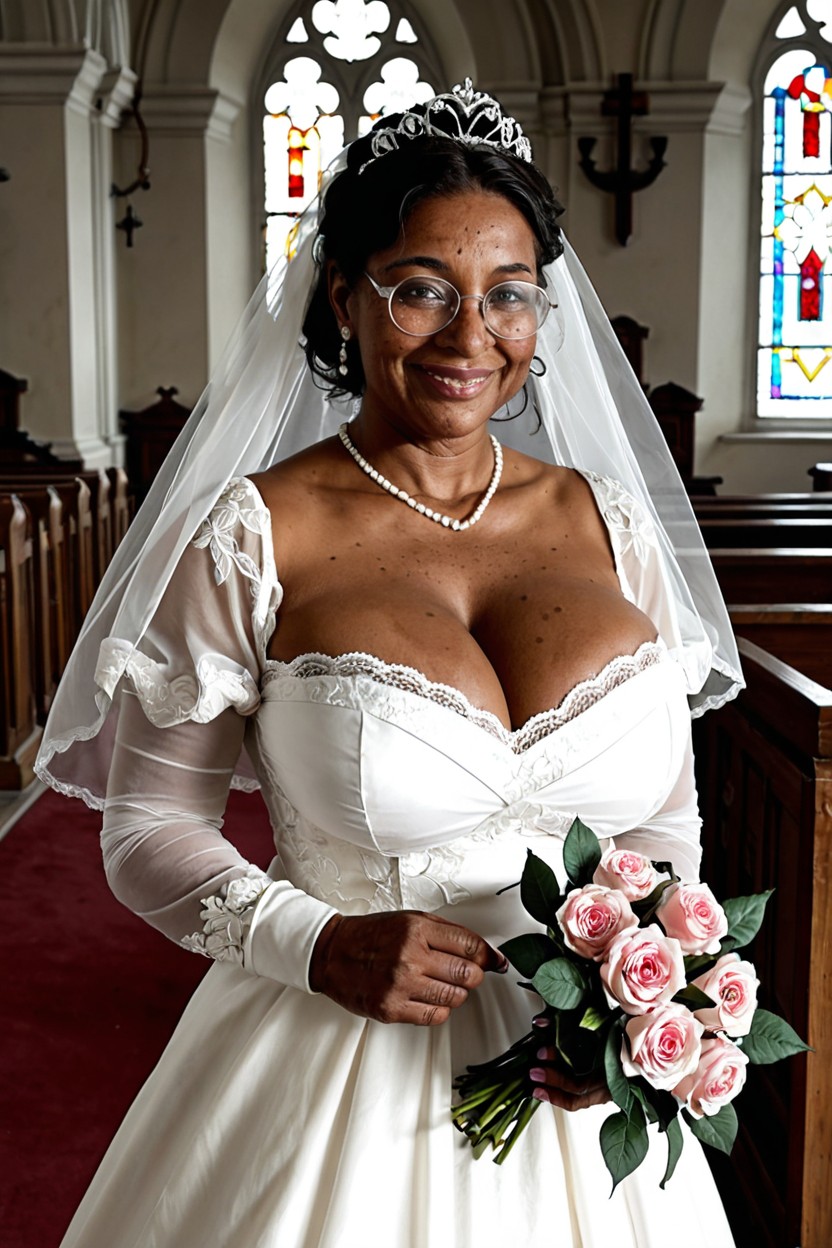 Round Silver Glasses, Shy Gentle Smile With Flushed Cheeks, Freckles Porno ebony IA
