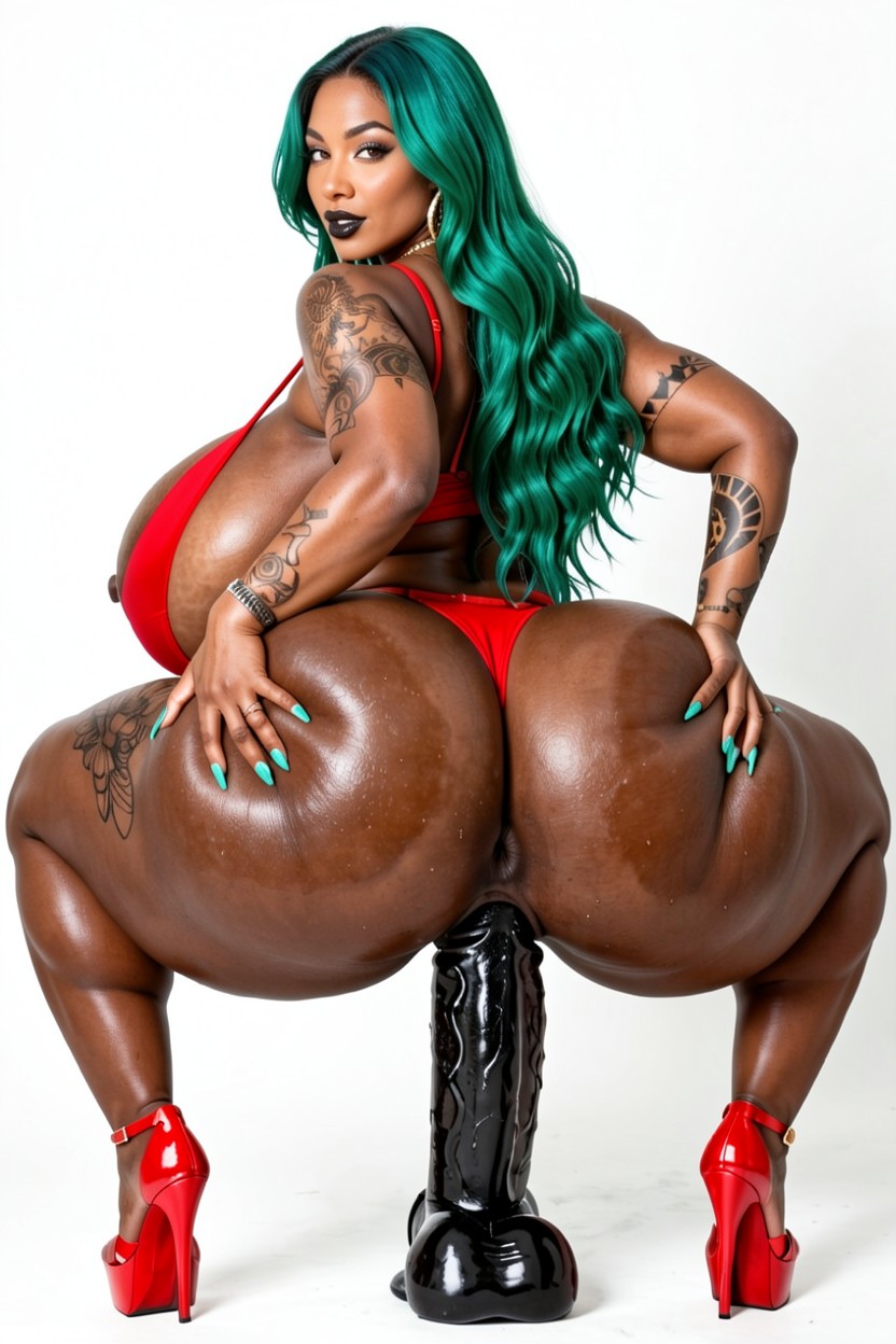 Wide Hips, Huge Boobs, Gigantic Fat Ass Ebony AI Porn