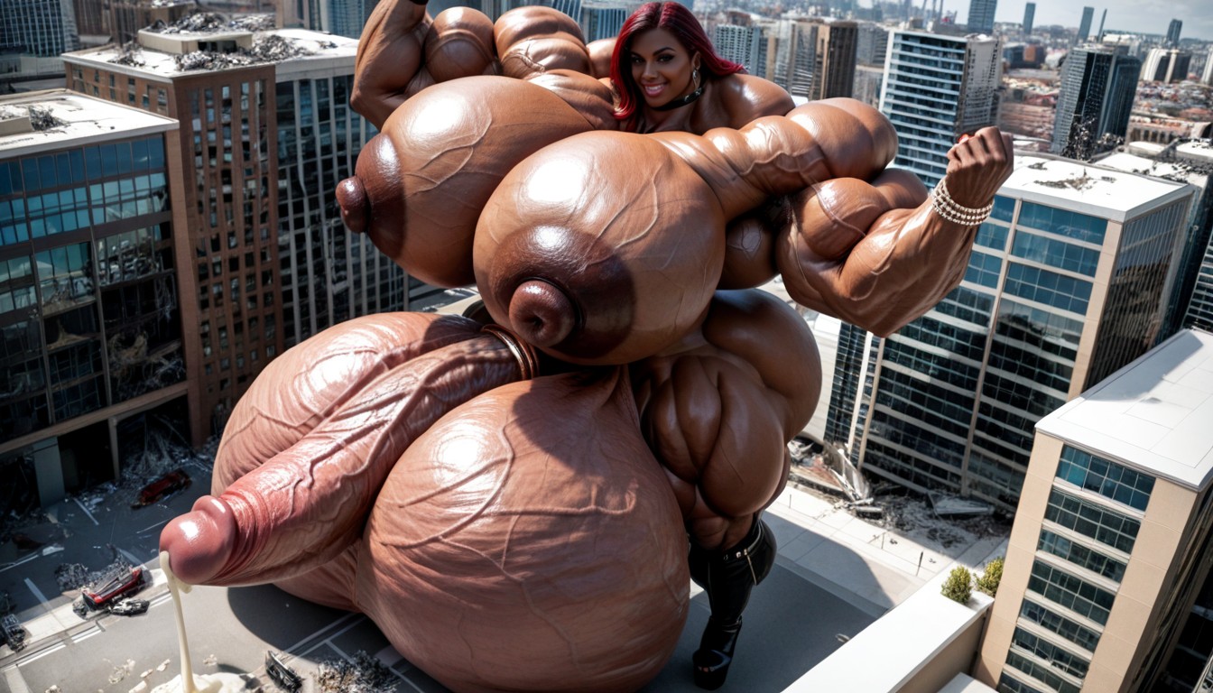 Expresión Arrogante, Hyper Long Penis, Platform High Heel Boots Porno ebony IA