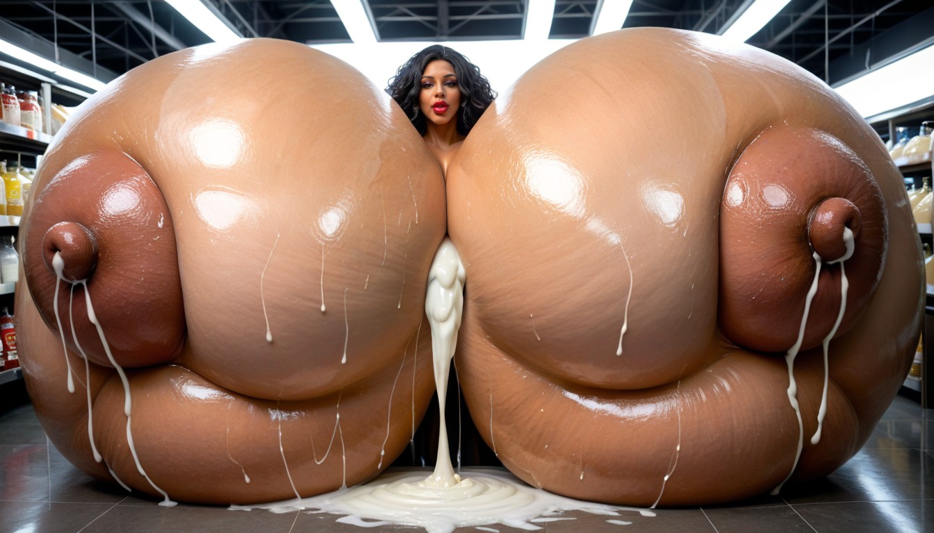 Gigantic Hyper Breasts, Gigantic Hyper Breasts, Gigantic Hyper Breasts Ebony AI Porn