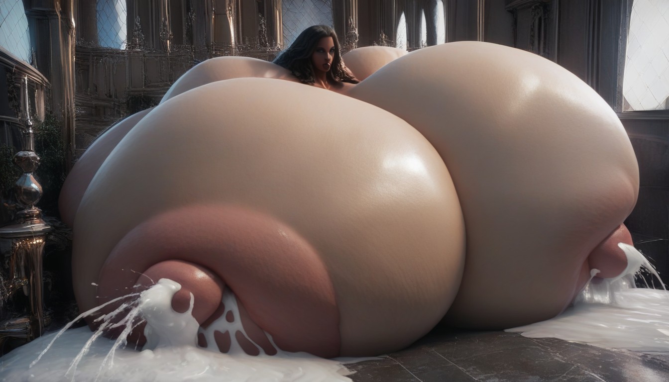 Gigantic Hyper Breasts, Erection, Gigantic Hyper Breasts Ebony AI Porn