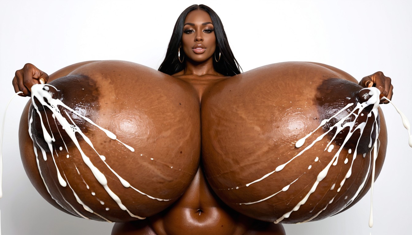 Gigantic Hyper Breasts, Dark Skin, Gigantic Hyper Breasts Porno IA Ebony