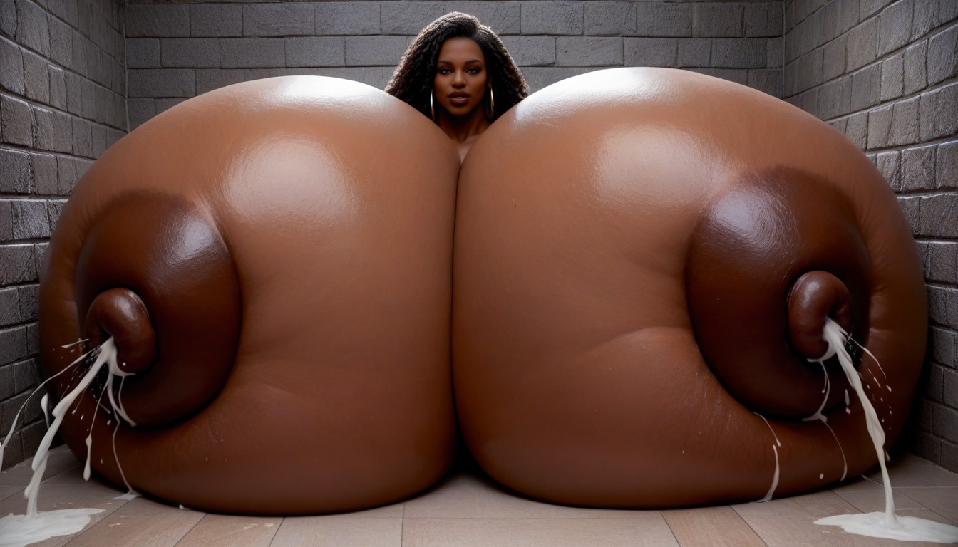 Gigantic Hyper Breasts, Gigantic Hyper Breasts, Dark Skin 에보니 AI 야짤