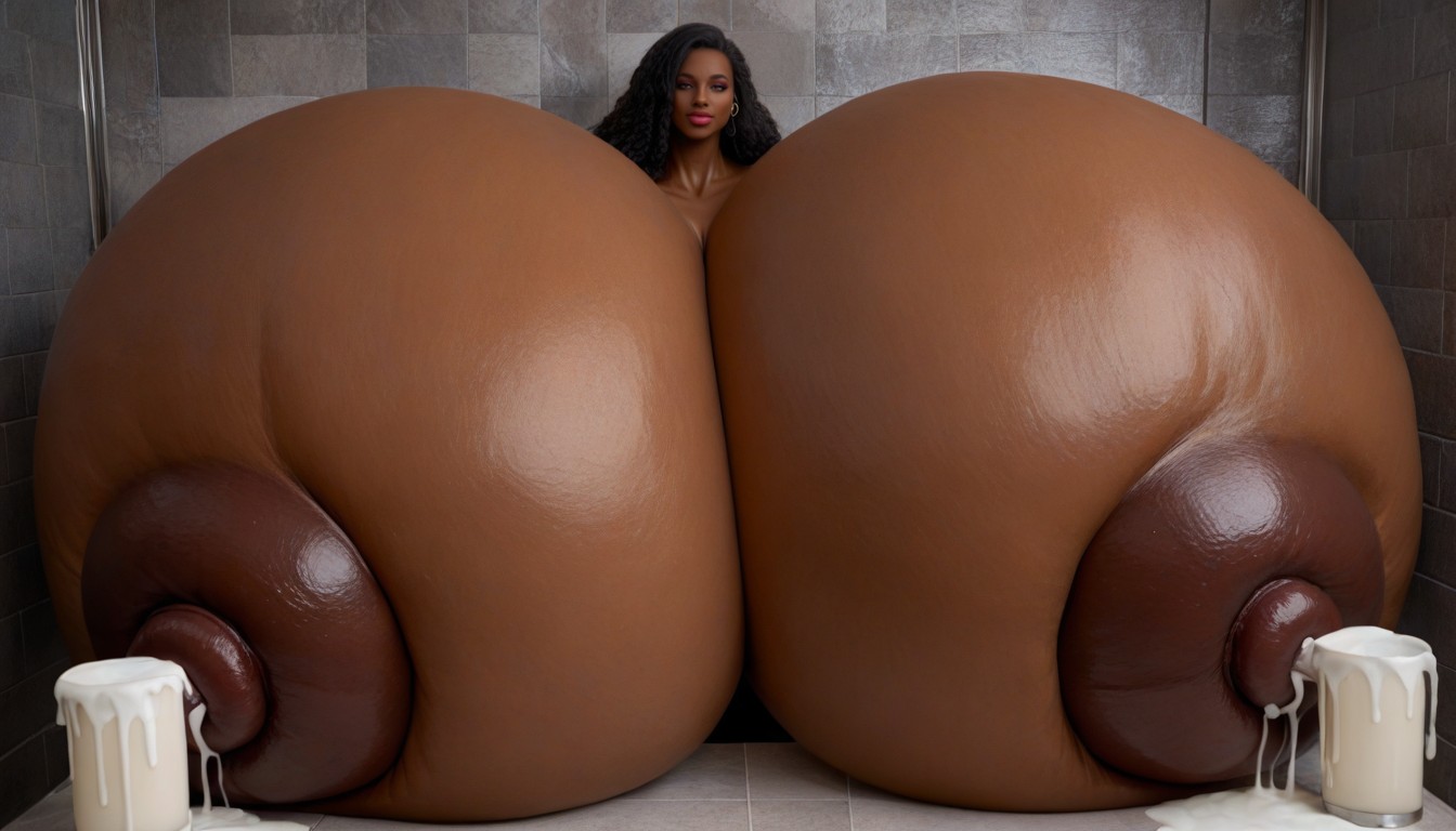 Boobs Dark Skin, Gigantic Hyper Breasts, Dark Skin Porno IA ebony