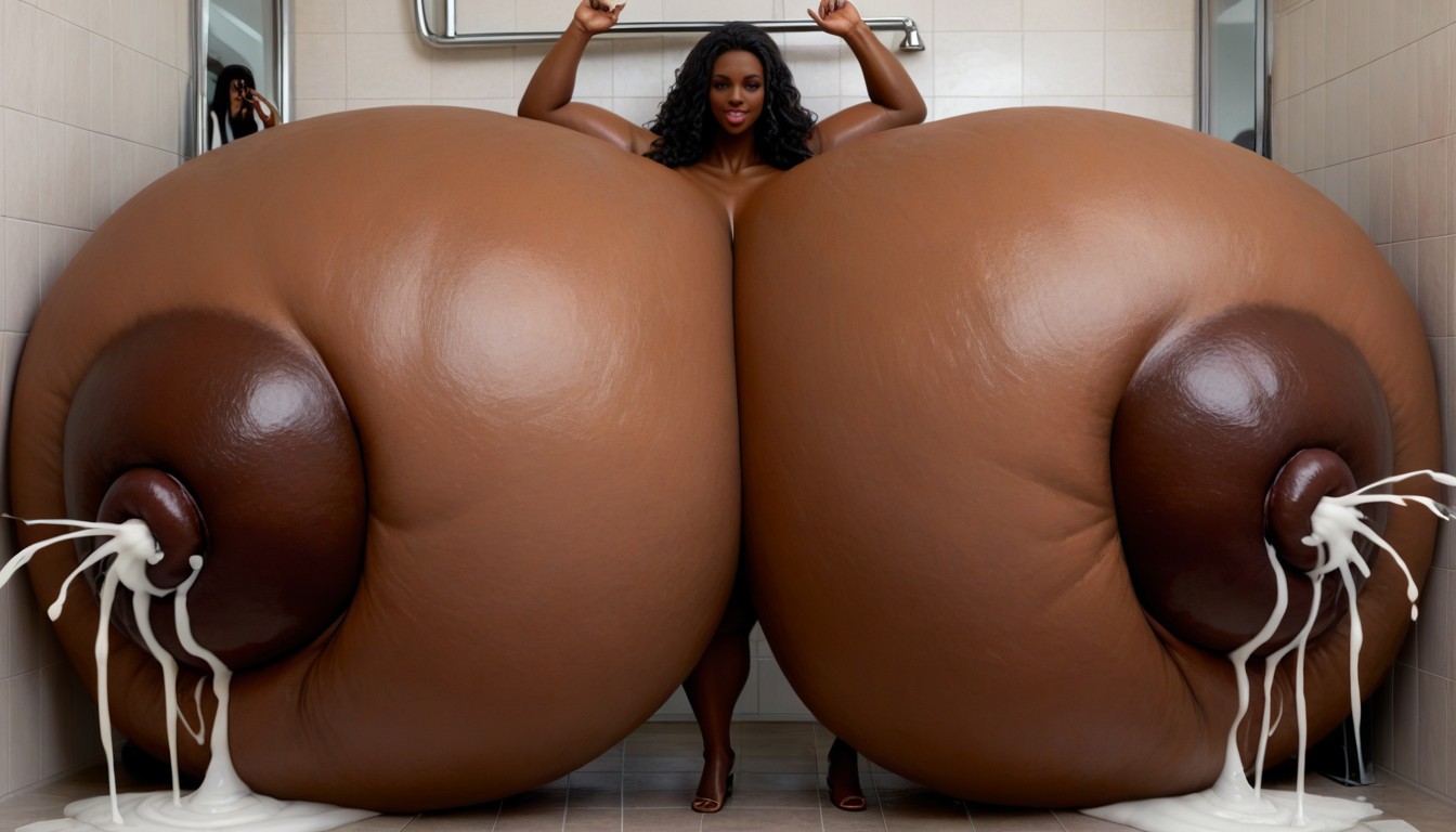 Gigantic Hyper Breasts, Gigantic Hyper Breasts, Hyper Gigantic Ass Porno IA Ebony