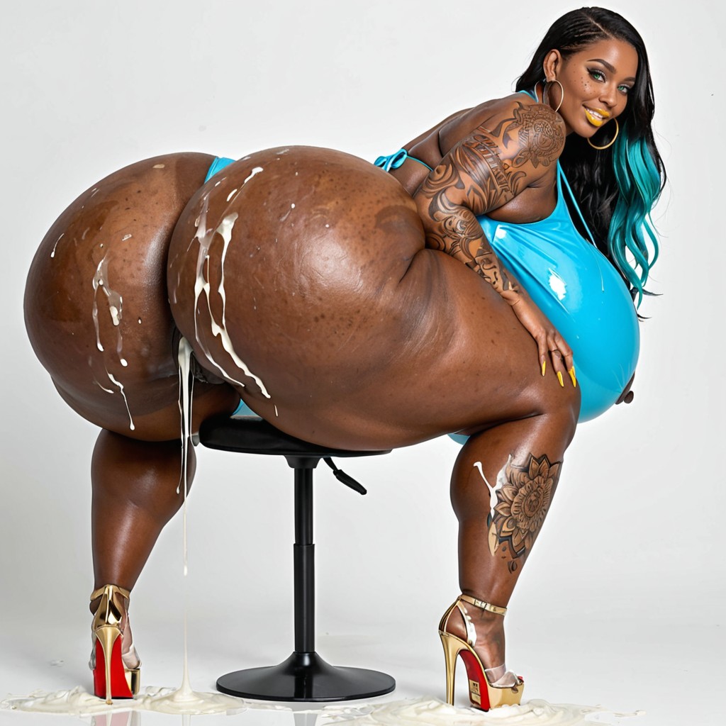 Gigantic Hyper Breasts, Bureau, Flabby Arms Porno IA Ebony
