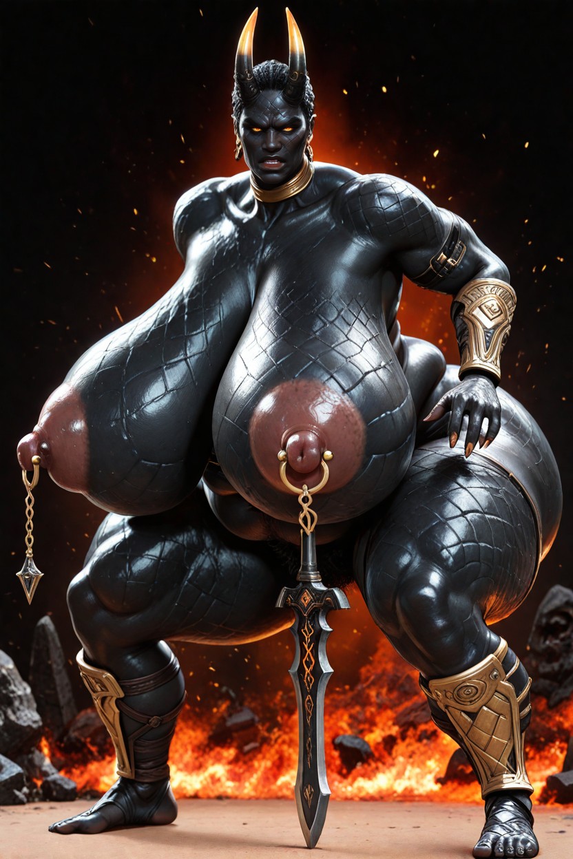 Southeast Africa Storm Mythic Entity, Ssbbw, Optimized For D Printing One‑piece Modeling Ebony AI Porn