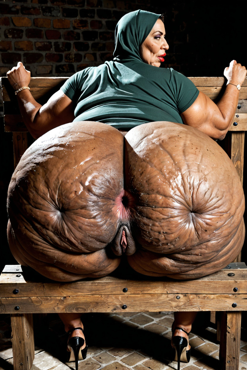 Lite Hairy Ass, Servant, Full Body Ebony AI Porn