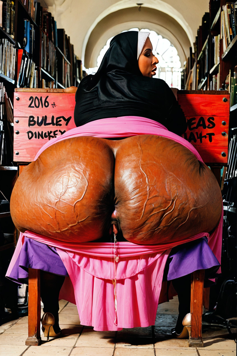 Tired, Huge Wide Deep Bulging Ass Cheeks, Dark Skin African Mature Standing Porno ebony IA