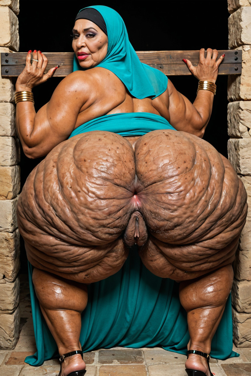 Obese Ass, Eyeliner, Donkey Ass エボニーAIエロ